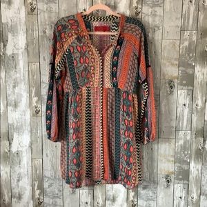 Tigerlily | Patterned Button Up Dress